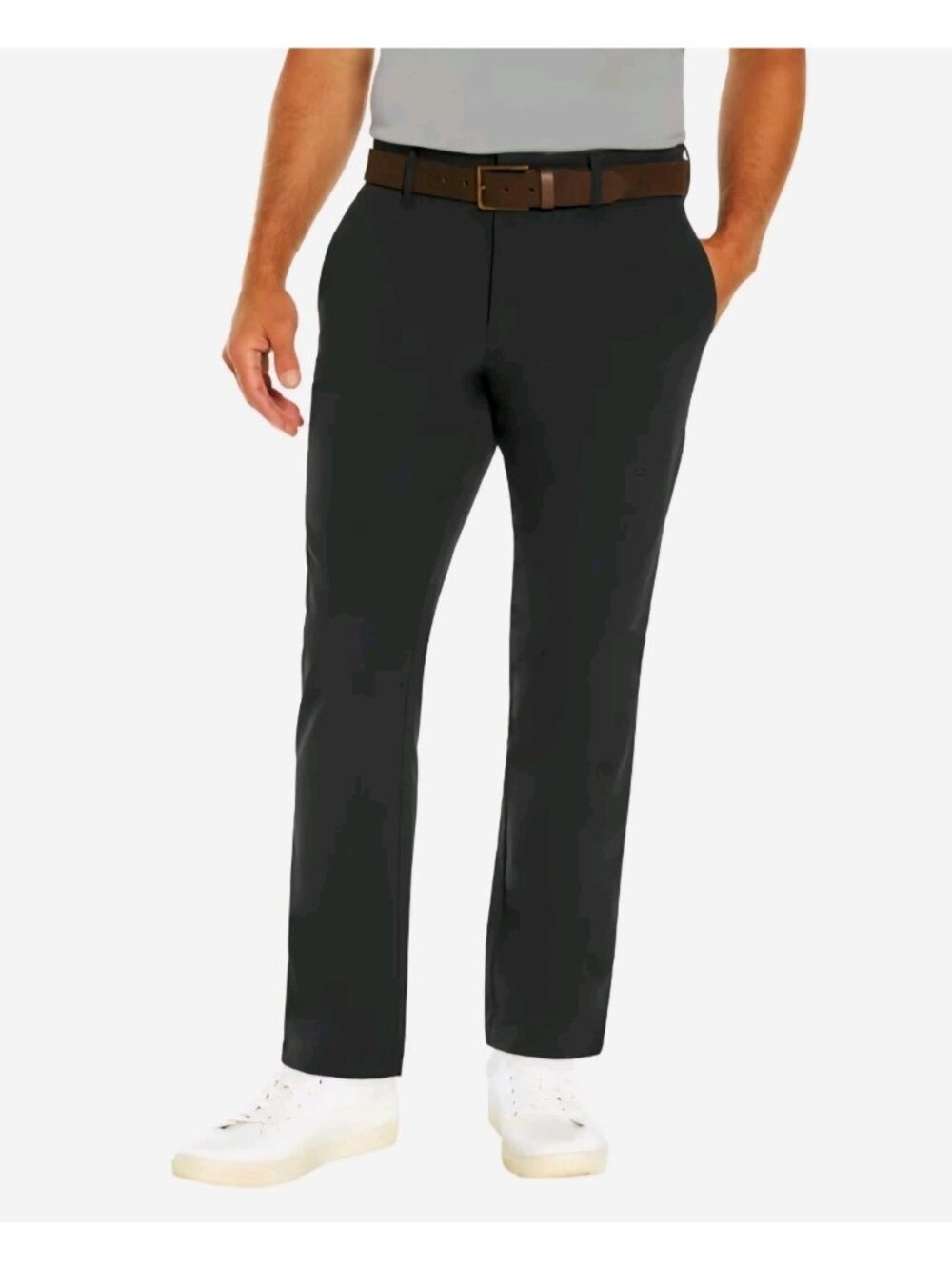 Banana Republic Flat Front Lightweight Pant Men's 34 x 30 Black Color